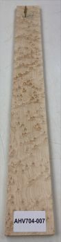 Fretboard Bird's Eye Maple white 720x85x9mm Unique Piece #009